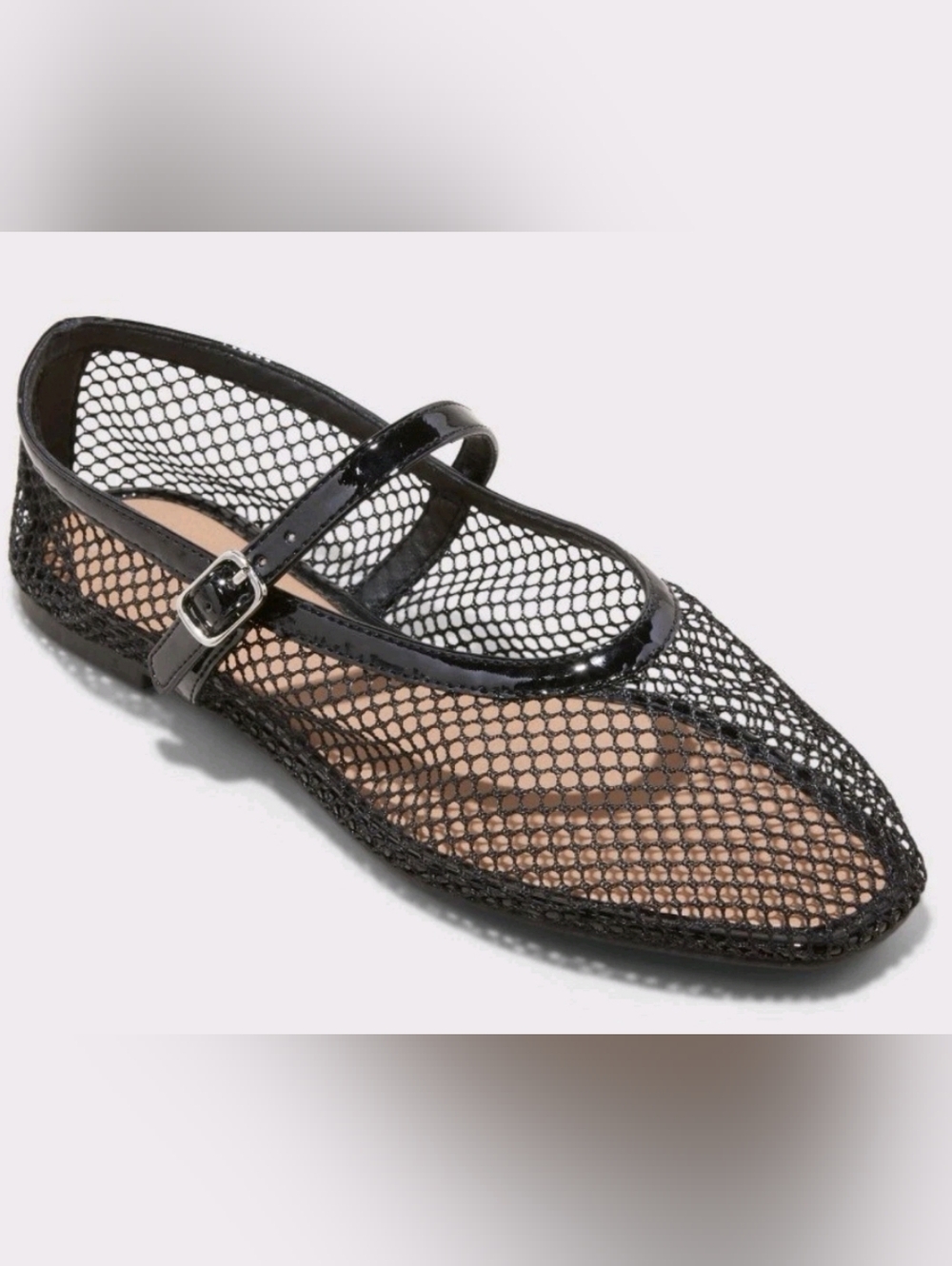 Issa Mesh Mary Jane Ballet Flats, Size 11, NWT